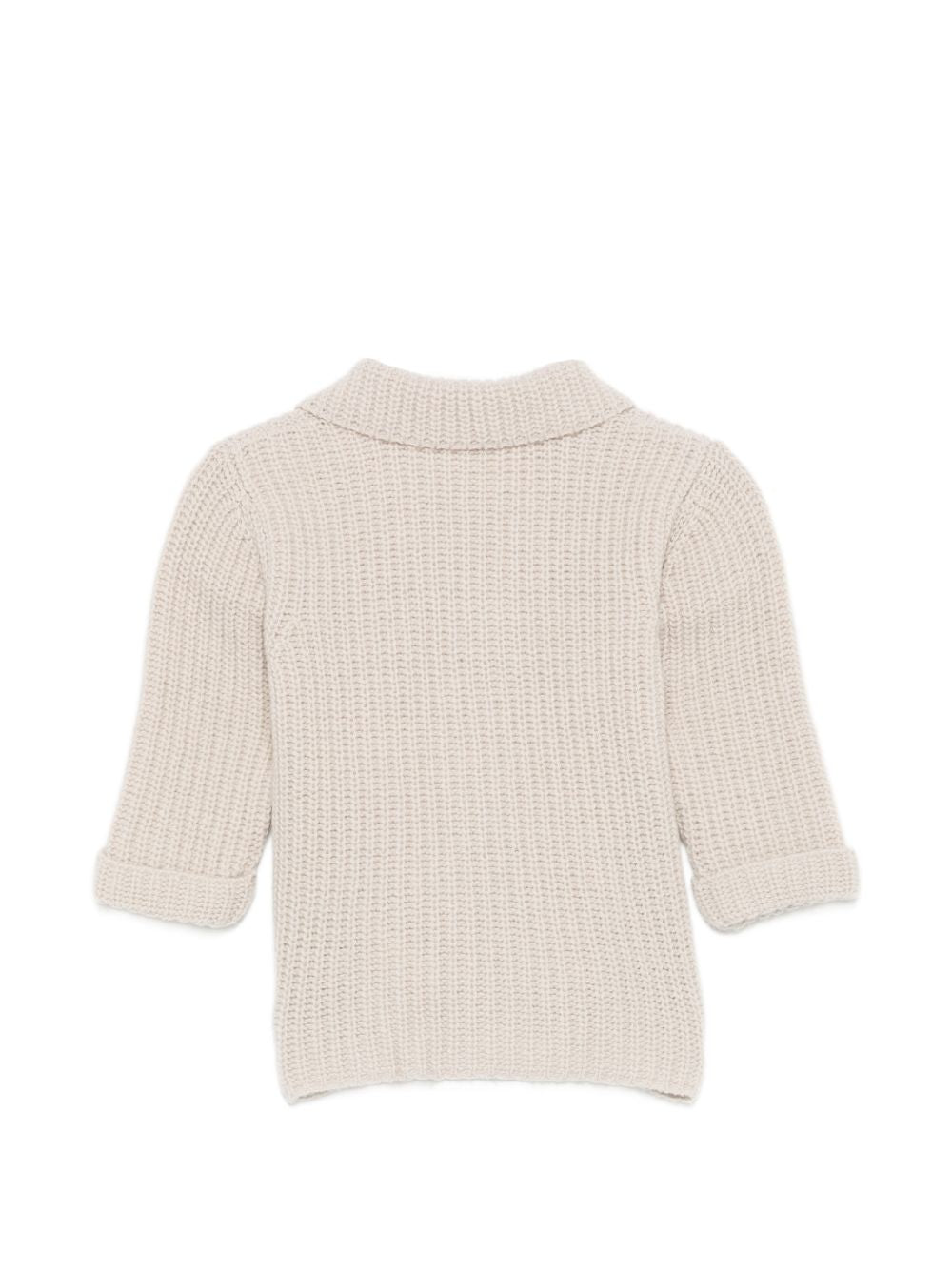 Cardigan per neonato Douuod Kids beige con revers a punta DZ2540 Z3404 107 DOUUOD KIDS 