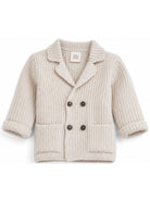Cardigan per neonato Douuod Kids beige con revers a punta DZ2540 Z3404 107 DOUUOD KIDS 