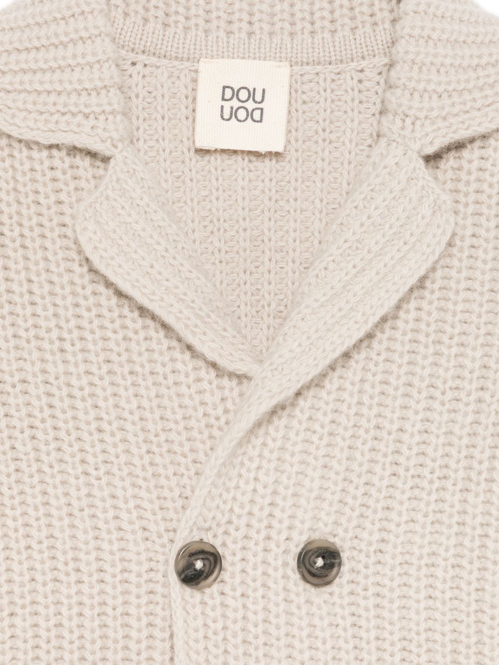 Cardigan per neonato Douuod Kids beige con revers a punta DZ2540 Z3404 107 DOUUOD KIDS 