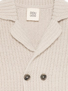 Cardigan per neonato Douuod Kids beige con revers a punta DZ2540 Z3404 107 DOUUOD KIDS 