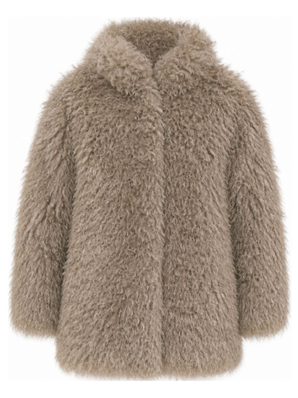 Cappotto in pelliccia per bambina Douuod Kids grigia con collo alto DZ2A10 Z4004 829 DOUUOD KIDS 