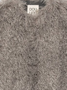 Gilet smanicato per bambina Douuod grigio con pelliccia DZ2A22 Z4004 829 DOUUOD KIDS 