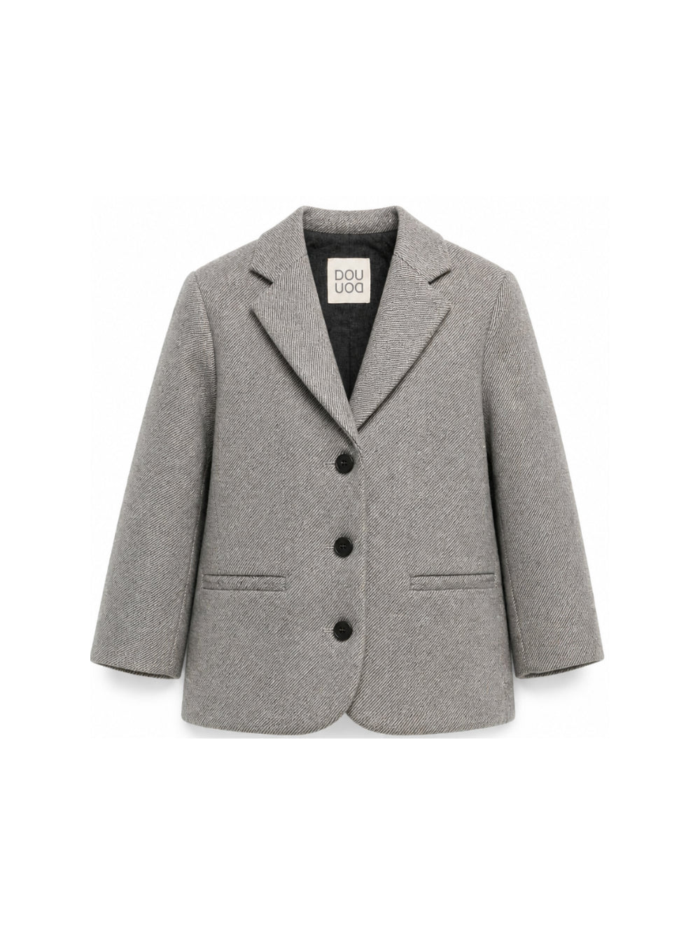 Giacca per bambina Douuod Kids grigia con revers classici DZ2A44 E0246 808OR DOUUOD KIDS 