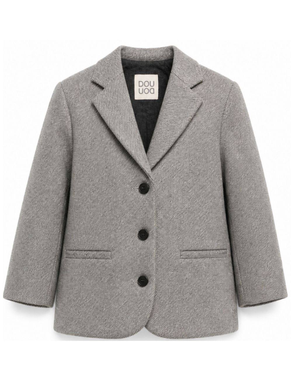 Giacca per bambina Douuod Kids grigia con revers classici DZ2A44 E0246 808OR DOUUOD KIDS 
