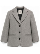 Giacca per bambina Douuod Kids grigia con revers classici DZ2A44 E0246 808OR DOUUOD KIDS 