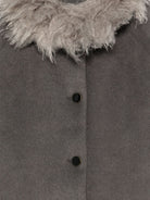 Cappotto per bambina Douuod Kids grigio con colletto con pelliccia DZ2A50 E0264 911 DOUUOD KIDS 