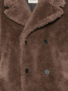 Cappotto per bambina Douuod Kids marrone con texture teddy DZ2P40 Z3949 347 DOUUOD KIDS 