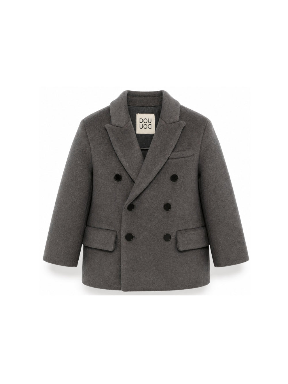 Giacca per bambina Douuod Kids grigia a doppiopetto DZ2Q24 E0264 911 DOUUOD KIDS 