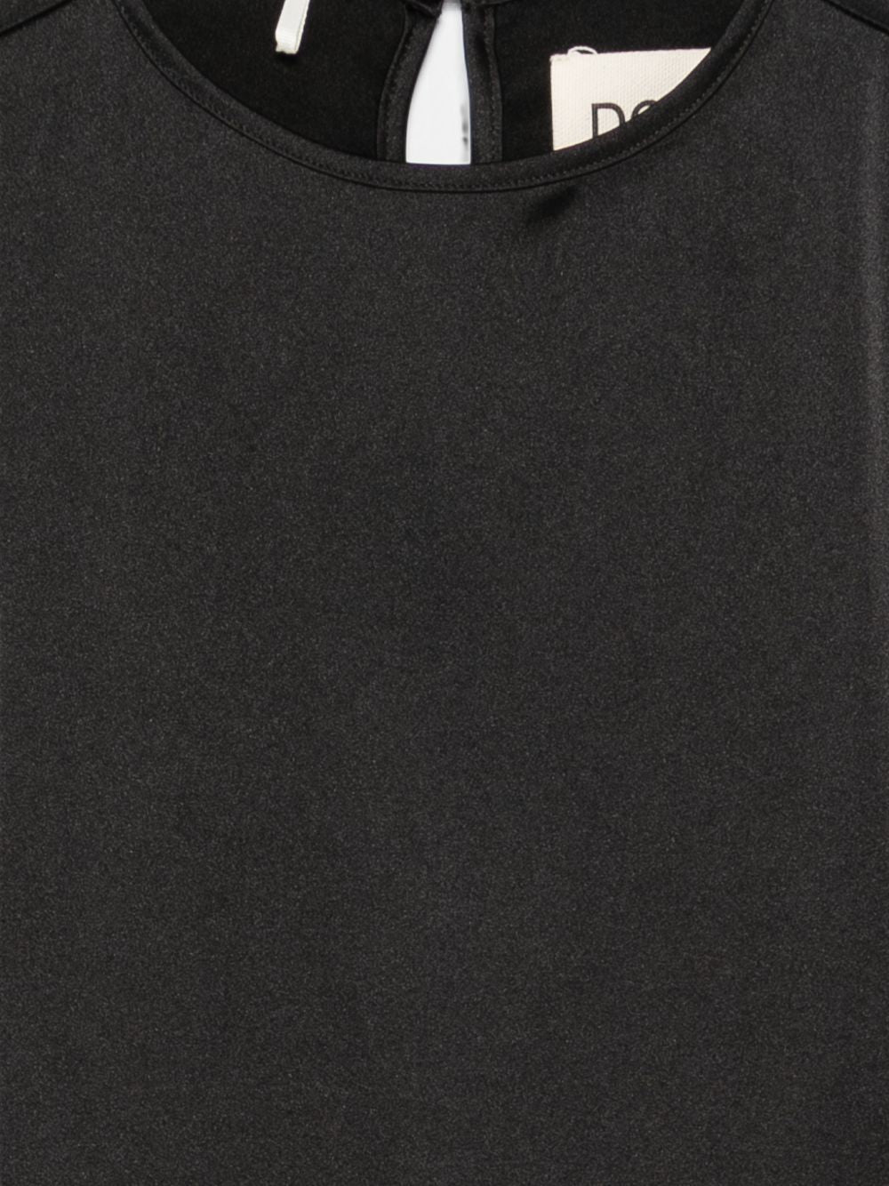 T-shirt per bambina Douuod Kids nera con finitura in raso DZ5A11 Z4087 930 DOUUOD KIDS 