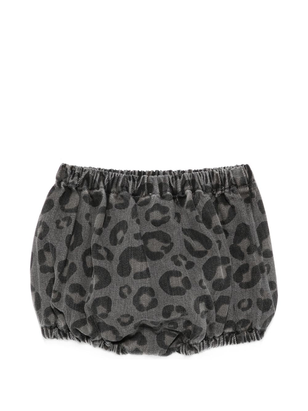 Shorts per neonata Douuod Kids grigi con stampa leopardata all-over DZ6019 Z4163 924BG DOUUOD KIDS 