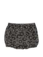 Shorts per neonata Douuod Kids grigi con stampa leopardata all-over DZ6019 Z4163 924BG DOUUOD KIDS 