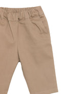 Pantaloni per neonato Douuod Kids marroni con due tasche posteriori con patta DZ6060 G0073 343 DOUUOD KIDS 