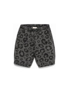Shorts per neonato Douuod Kids grigio con stampa leopardata all-over DZ6500 Z4163 924BG DOUUOD KIDS 