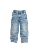 Jeans per bambino Douuod Kids azzurro con patch con logo sul retro DZ6P51 Z0746 643 DOUUOD KIDS 