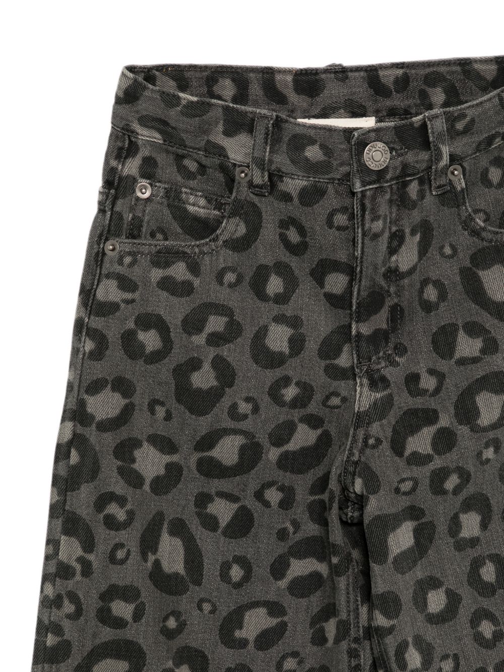 Jeans per bambina Douuod Kids grigi con stampa leopardata all-over DZ6P60 Z4163 924BG DOUUOD KIDS 