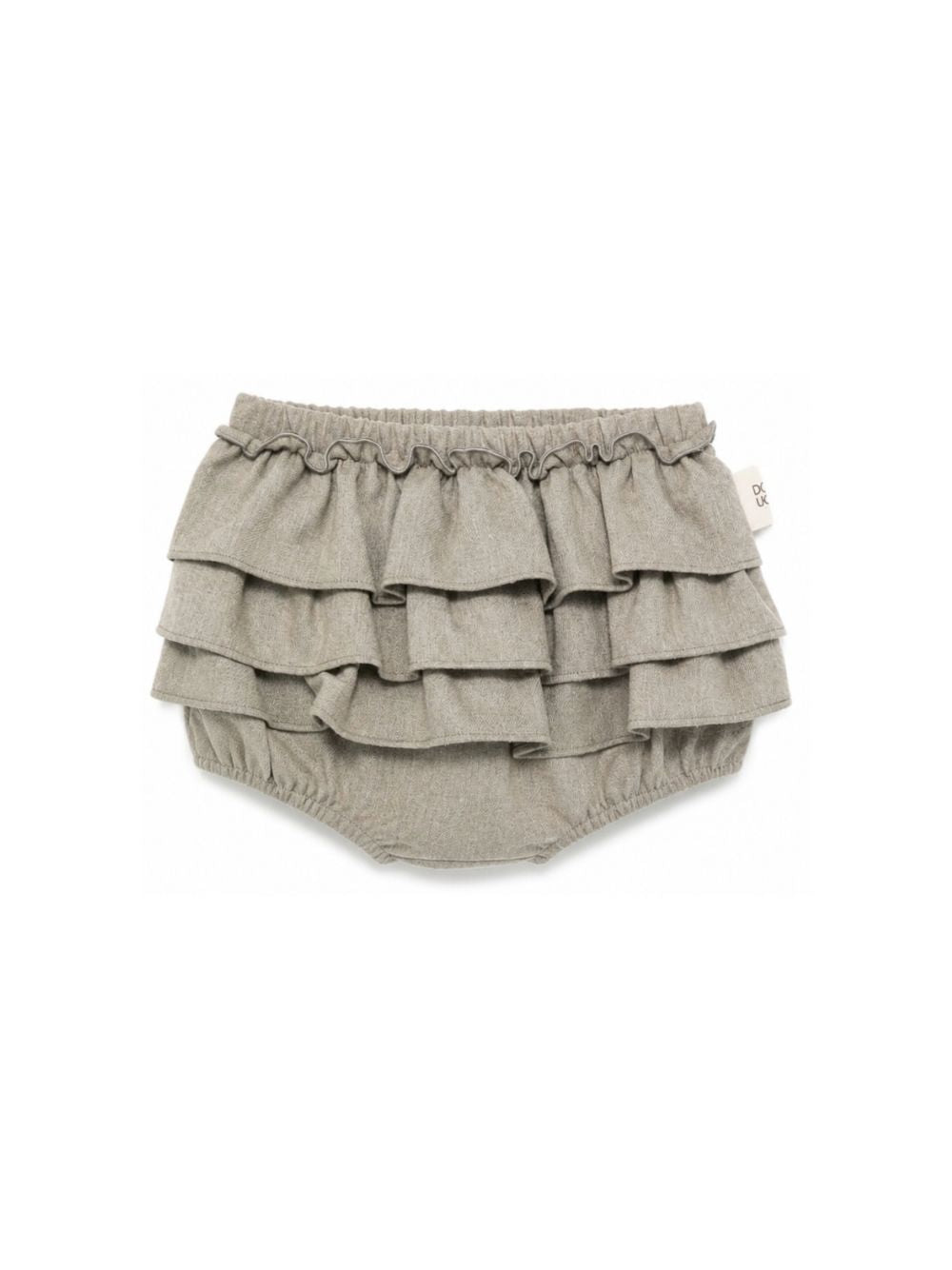 Shorts per neonata Douuod Kids grigio con ruches DZ7001 I0337 903 DOUUOD KIDS 