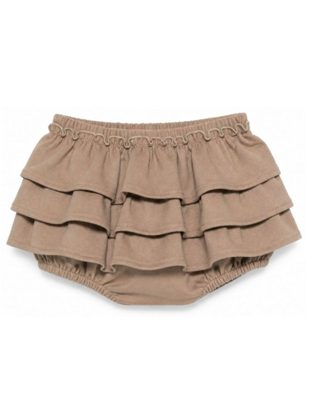Shorts per neonata Douuod Kids beige con ruches DZ7021 G0073 343 DOUUOD KIDS 