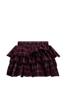 Gonna svasata per bambina Douuod Kids rossa con motivo tartan DZ7A11 V0184 562BC DOUUOD KIDS 