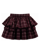 Gonna svasata per bambina Douuod Kids rossa con motivo tartan DZ7A11 V0184 562BC DOUUOD KIDS 