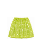 Gonna per bambina Douuod Kids verde con decorazione con paillettes DZ7A91 U0302 234 DOUUOD KIDS 
