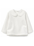 T-shirt per neonata Douuod Kids bianca con colletto alla Peter Pan DZ8010 Z3708 101 DOUUOD KIDS 