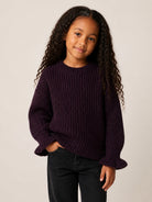 Maglione per bambina Douuod Kids viola con ruches DZ9A30 W0222 886 DOUUOD KIDS 
