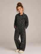 Tuta intera per bambina Douuod Kids grigia con stampa animalier all-over DZAA00 Z4163 924BG DOUUOD KIDS 