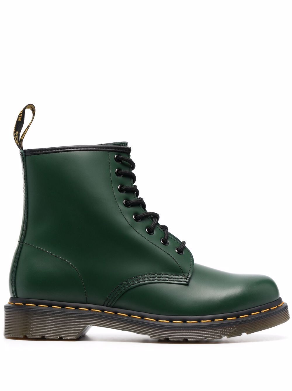 Stivali 1460 8-Eye Dr. Martens verdi con linguetta con logo 11822207 GREEN Dr martens 