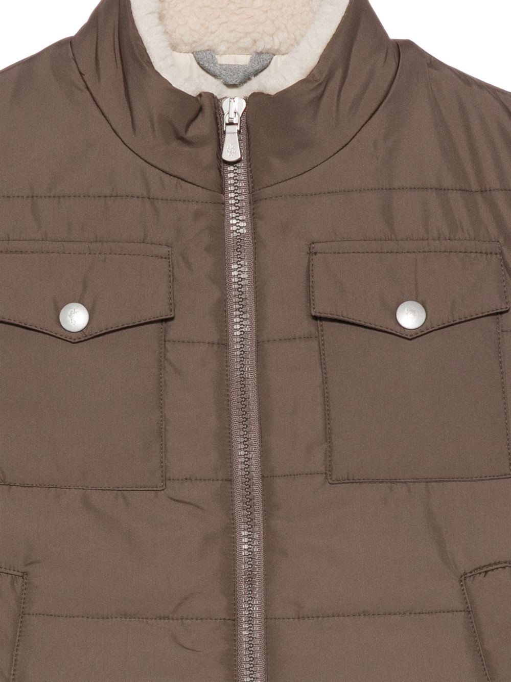 Gilet per bambino Eleventy Kids marrone con design trapuntato EZ2H92 N0325 320 ELEVENTY KIDS 