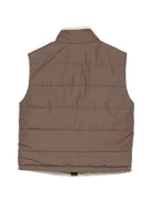 Gilet per bambino Eleventy Kids marrone con design trapuntato EZ2H92 N0325 320 ELEVENTY KIDS 