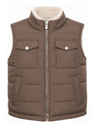 Gilet per bambino Eleventy Kids marrone con design trapuntato EZ2H92 N0325 320 ELEVENTY KIDS 