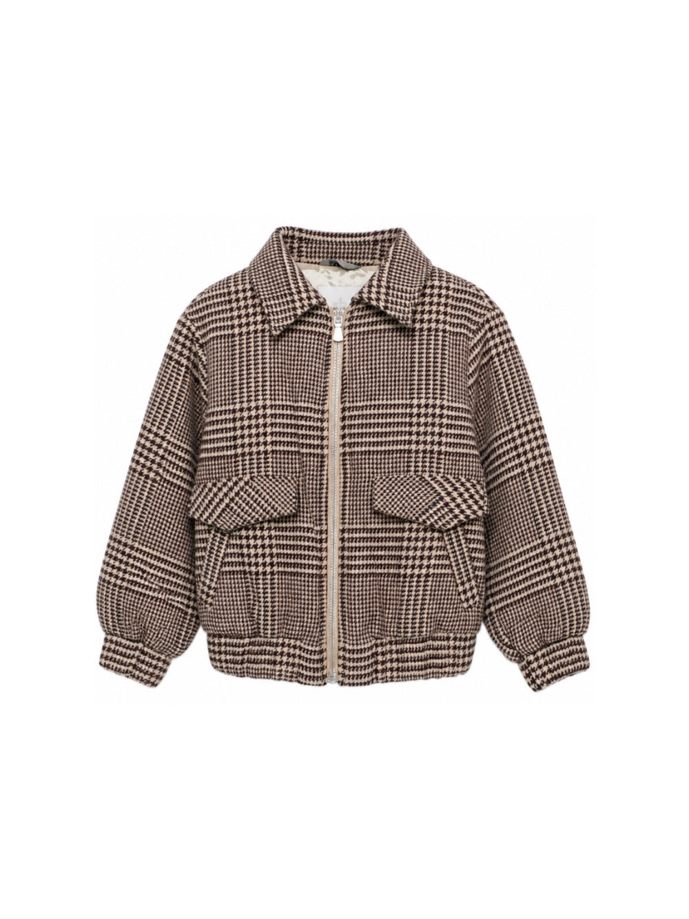 Giubbino per bambino Eleventy Kids marrone con fantasia in pied-de-poule EZ2I97 E0262 419BG ELEVENTY KIDS 
