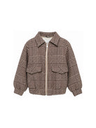 Giubbino per bambino Eleventy Kids marrone con fantasia in pied-de-poule EZ2I97 E0262 419BG ELEVENTY KIDS 