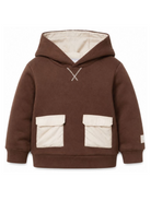 Felpa per bambino Eleventy Kids marrone con tasche applicate EZ4H00 Z3999 320BG ELEVENTY KIDS 