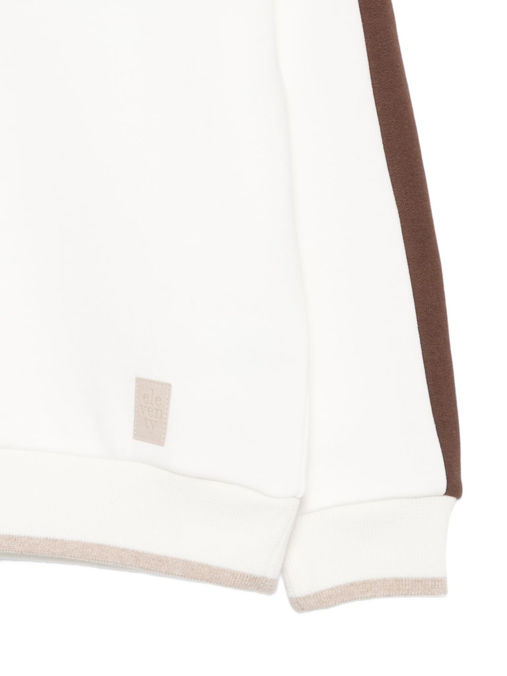 Felpa per bambino Eleventy Kids bianca con colletto EZ4H40 Z3999 101MA ELEVENTY KIDS 