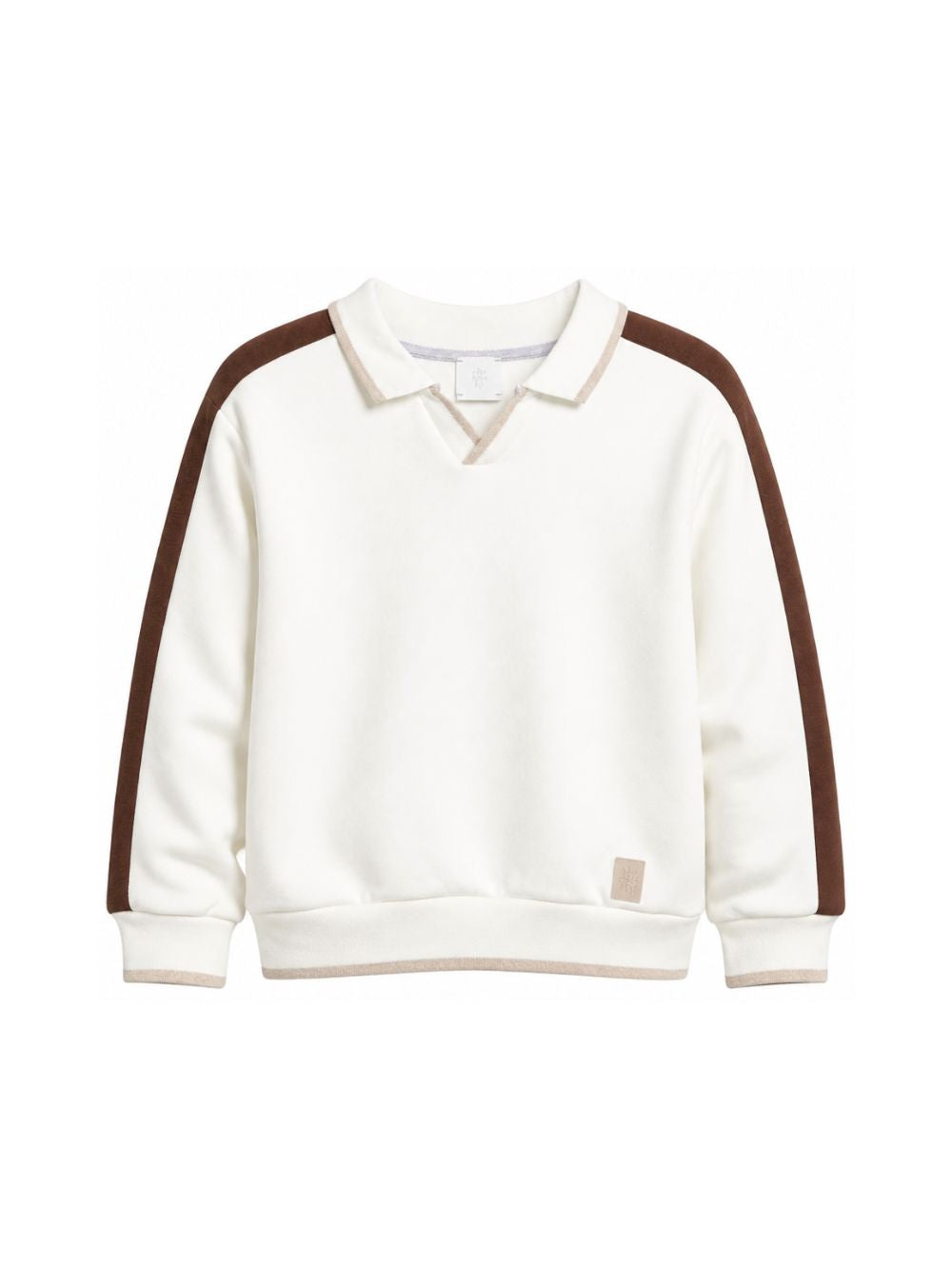 Felpa per bambino Eleventy Kids bianca con colletto EZ4H40 Z3999 101MA ELEVENTY KIDS 