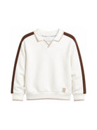 Felpa per bambino Eleventy Kids bianca con colletto EZ4H40 Z3999 101MA ELEVENTY KIDS 