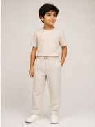 Pantaloni per bambino Eleventy Kids grigi con vita con coulisse elasticizzata EZ6H10 I0346 875 ELEVENTY KIDS 
