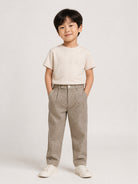Pantaloni per bambino Eleventy Kids beige con fantasie pied-de-poule EZ6H20 I0345 115NE ELEVENTY KIDS 