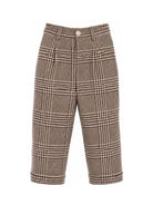 Pantaloni per bambino Eleventy Kids marrone con motivo a quadri EZ6H70 E0262 419BG ELEVENTY KIDS 