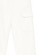 Pantaloni per bambino Eleventy Kids bianchi con patch con logo sul retro EZ6H90 I0233 101 ELEVENTY KIDS 