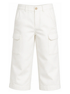 Pantaloni per bambino Eleventy Kids bianchi con patch con logo sul retro EZ6H90 I0233 101 ELEVENTY KIDS 