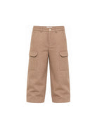 Pantaloni per bambino Eleventy Kids marrone con patch con logo EZ6H90 I0233 877 ELEVENTY KIDS 