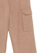 Pantaloni per bambino Eleventy Kids marrone con patch con logo EZ6H90 I0233 877 ELEVENTY KIDS 