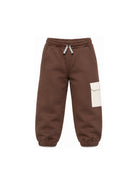 Pantaloni sportivi per bambino Eleventy Kids marroni con tasca cargo a contrasto EZ6I30 Z3999 320BG ELEVENTY KIDS 