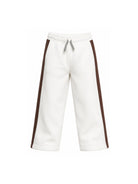 Pantaloni per bambino Eleventy Kids bianco con dettaglio righe sui lati EZ6I60 Z3999 101MA ELEVENTY KIDS 