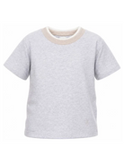 T-shirt per bambino Eleventy Kids grigia con girocollo a contrasto EZ8H11 Z3711 804 ELEVENTY KIDS 