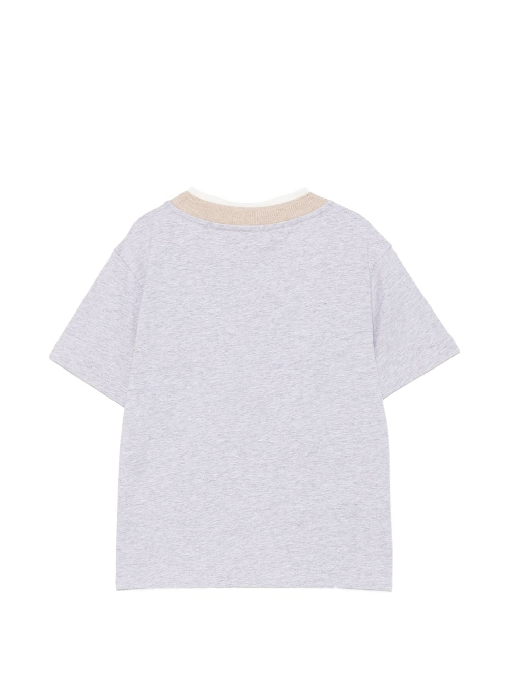 T-shirt per bambino Eleventy Kids grigia con girocollo a contrasto EZ8H11 Z3711 804 ELEVENTY KIDS 