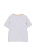 T-shirt per bambino Eleventy Kids grigia con girocollo a contrasto EZ8H11 Z3711 804 ELEVENTY KIDS 