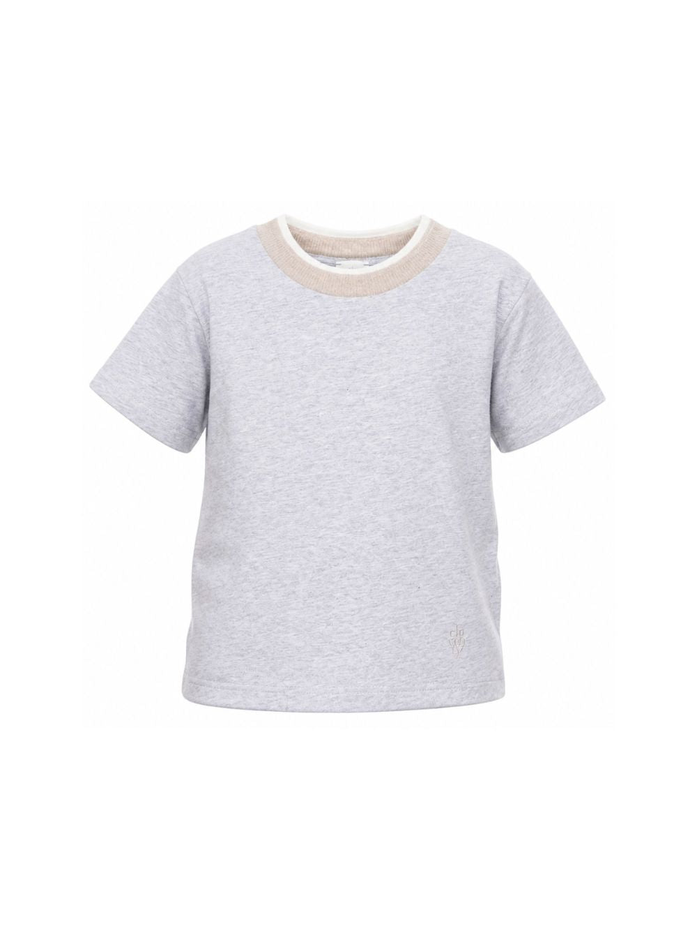 T-shirt per bambino Eleventy Kids grigia con girocollo a contrasto EZ8H11 Z3711 804 ELEVENTY KIDS 